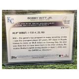 2022 Topps Update Bobby Witt Jr. Rookie Debut