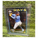 2024 Topps Chrom Rookie Junior Caminero Card