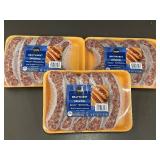 D - Lot of 3 Signature Select Original Bratwurst 19 oz Packages