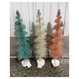 Wondershop Bottle Brush Trees – Pastel with Glitter