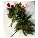 Christmas Greenery Picks & Sprays – 6 Pieces