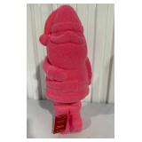 Ashland Flocked Pink Santa Figurine