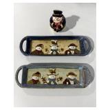 Snowman Jar & Tray Set