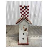 Handcrafted Wooden Snowman Birdhouse