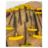 Lot of Assorted T-handle Hex/Allen Wrenches