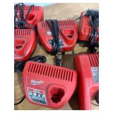 Lot of Milwaukee Battery Chargers