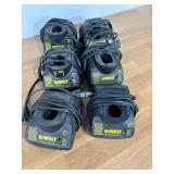 Lot of Dewalt Battery Chargers