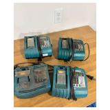 Lot of Makita Battery Cahrgers