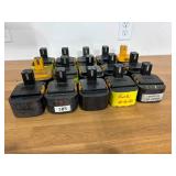 Lot of Cordless Tool Batteries