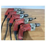 Lot of Milwaukee Corded Drills