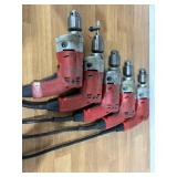 Lot of Milwaukee Corded Drills