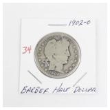 1902-O Barber Half Dollar Coin
