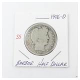 1906-D Barber Half Dollar Coin
