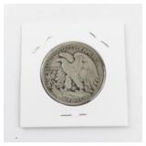 1917-S REVERSE MINT MARK Liberty Walking Half Dollar Coin