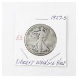 1927-S Walking Liberty Half Dollar Silver Coin
