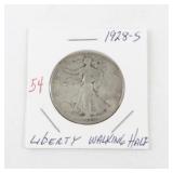 1928-S Liberty Walking Half Dollar Coin