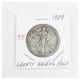 1929 Liberty Walking Half Dollar Coin