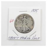 1935 Liberty Walking Half Dollar Silver Coin