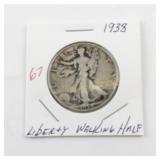 1938 Liberty Walking Half Dollar Coin