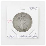 1939-S Liberty Walking Half Dollar Silver Coin