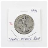 1941 Walking Liberty Half Dollar Coin