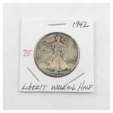 1942 Liberty Walking Half Dollar Coin