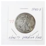 1942-S Liberty Walking Half Dollar Silver Coin