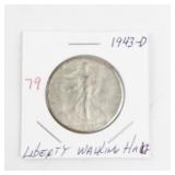 1943-D Liberty Walking Half Dollar Coin