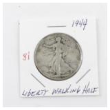 1944 Liberty Walking Half Dollar Silver Coin