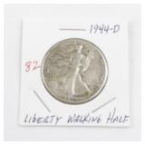 1944-D Liberty Walking Half Dollar Coin