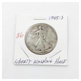 1945-S Liberty Walking Half Dollar Coin