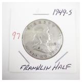 1949-S Franklin Half Dollar Silver Coin