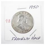 1950 Franklin Half Dollar Coin