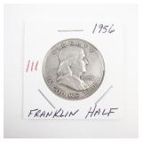 1956 Franklin Half Dollar Silver Coin