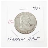 1957 Franklin Half Dollar Silver Coin