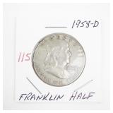 1958-D Franklin Half Dollar Coin
