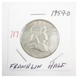 1959-D Franklin Half Dollar Coin