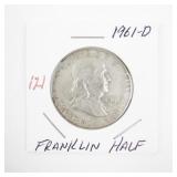 1961-D Franklin Half Dollar Coin