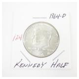 1964-D Kennedy Half Dollar Coin