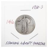 1930-S Standing Liberty Quarter Dollar Coin