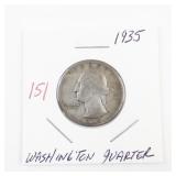 1935 Washington Quarter Coin