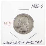 1936-S Washington Quarter Silver Coin