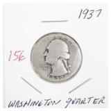 1937 Washington Quarter Silver Coin