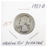 1937-D Washington Quarter Silver Coin