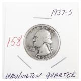 1937-S Washington Quarter Silver Coin