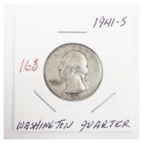 1941-S Washington Quarter Silver Coin