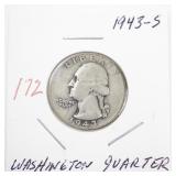 1943-S Washington Quarter Silver Coin