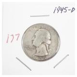 1945-D Washington Silver Quarter