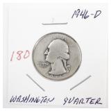 1946-D Washington Silver Quarter Coin