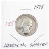 1948 Washington Quarter Silver Coin